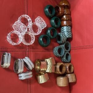 Lot Of Napkin Rings 30 Plus Vintage